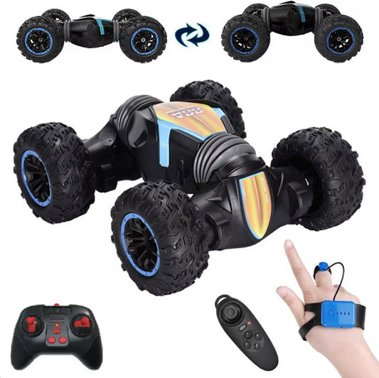 Mașină Acrobatică controlabilă prin gesturi și telecomandă – Rotire 360°, Lumini LED