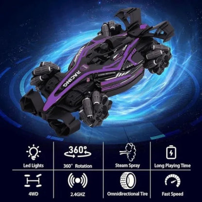 🏎️ Mașină Formula 1 cu Telecomandă și Ceas 17x35x10cm – Drifturi, Fum, Lumini și Sunet!